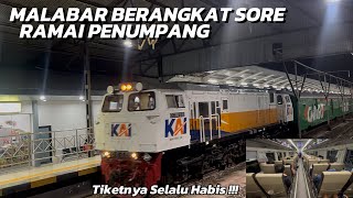 KERETA LARIS MALANG - BANDUNG KEBERANGKATAN SORE | Naik KA Malabar Kertosono - Leles