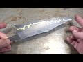 Forging a 🌟Gold🌟 Damascus Chef Knife!