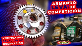 MOTOR CON LEVA PREPARADA Y VERIFICAMOS SU RELACIÓN DE COMPRESIÓN