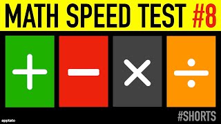 MENTAL MATHS QUIZ #8 - 1 MINUTE ADDITION SUBTRACTION DIVISION MULTIPLICATION MATH SPEED TEST