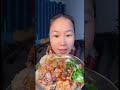 rural food eating fried noodles and the delicious appetizing hot and sour pickled peppers