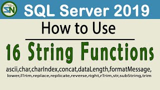 You must master these 16 SQL Server string functions