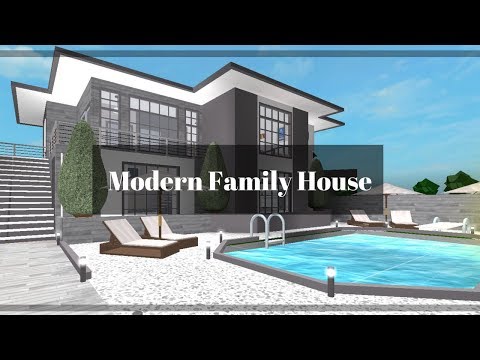 Roblox Bloxburg 3 Story Modern House Garden And Modern - bloxburg house tutorial 3 story