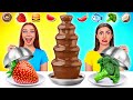 Emoji Makanan Tantangan | Fondue Air Mancur Cokelat Multi DO Challenge