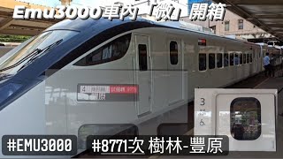 【車內微開箱Emu3000】車內顯示器拍到了 車門旁的小燈好有質感 8771次運轉列車 樹林-豐原