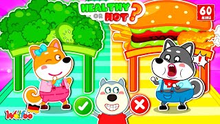 Wolfoo Geschichte 🐺 Wolfoo, gesund oder nicht❓: Food Destiny Run | Videos für Kinder