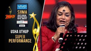 Pop Singer Usha Uthup Super Performance at SIIMA 2017 | Tamil Awards