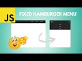 How to Create a Responsive Hamburger Menu (Fixed Version) - HTML, CSS & JavaScript