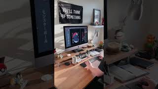 My creative desk setup for productivity #graphicdesign #freelance #desksetup #artist #wfh