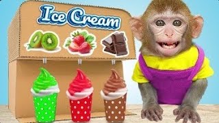子猿トロ遊びアイスクリーム自動販売機