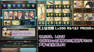 【グラブル】天上征伐戦Lv200ギルベルトPROUD+ セージゼウス編成、わかる範囲で解説します