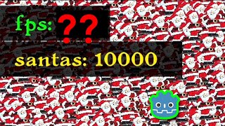 Can Godot handle 10,000 Jiggling Santas?!