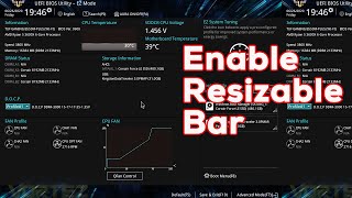 Asus - How to Enable Resize BAR (Resizable BAR) function？