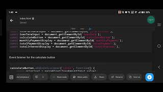 Loan Calculator Using HTML, CSS, and JavaScript | Full Code Included