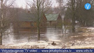 Jēkabpilī paaugstinās ūdens līmenis Daugavā, sāk applūst Sakas sala