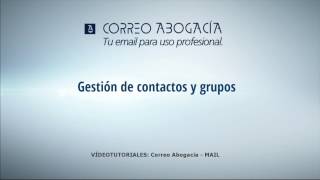 Correo Abogacía Mail Gestión de contactos y grupos