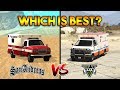 GTA 5 AMBULANCE VS GTA SAN ANDREAS AMBULANCE : WHICH IS BEST?