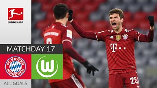 Müller and Lewandowski Historical | Bayern München - VfL Wolfsburg 4-0 | All Goals Bundesliga 21/22
