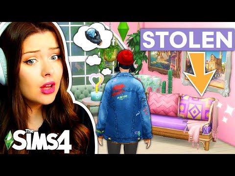 Using Items My Sim STEALS to Build a House in The Sims 4