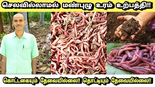 இயற்கை முறையில் மண்புழு உரம் உற்பத்தி! | Organic Vermicompost | Maanpulu uram | organic fertilizer |