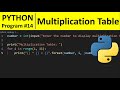 Python Program #14 - Display Multiplication Table in Python