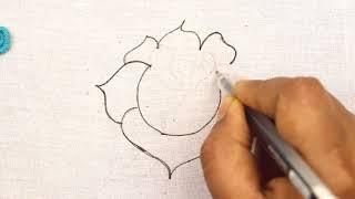 How to Draw a Rose Easy Art Tutorial for Beginners - hand embroidery rose flower drawing