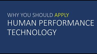 Why You Should Study and Apply Human Performance Technology - HPT, Instructional Design