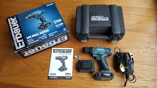 Erbauer ERI743DDH 18V 2.0Ah Li-Ion Cordless Drill Driver Review and Test