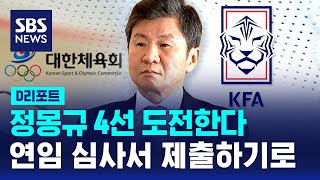 정몽규 4선 도전…연임 심사서 제출하기로 / SBS / #D리포트