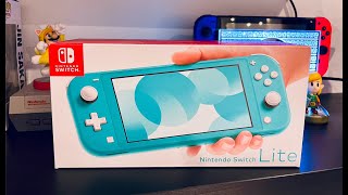 Nintendo Switch Lite Turquoise UNBOXING