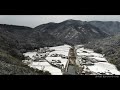 2021.02.17 pm13 00 aerial view of kawamata village higashikagawa city japan. fly in the snow.【4k】