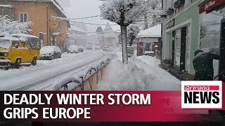 Deadly winter storms continue to grip central Europe