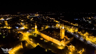 Legnica zdjęcia nocą z lotu ptaka