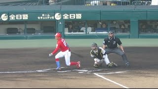 H29.05.07　阪神×広島　6回表　1死1・2塁　安部：三振　甲子園