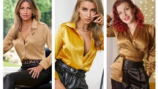 Satin blouse ideas for women's and girl's satin blouse #fashion