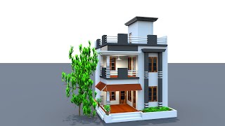 20 by 20 Small House Plan, 2 Bedroom Home Design with Best Front
