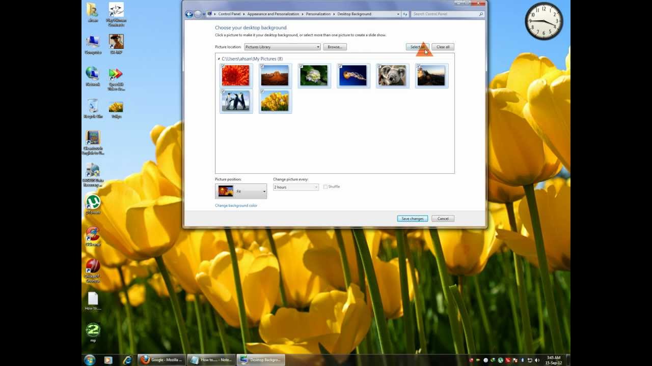 [SIMPLE TUTORIAL] How To Change Wallpaper In Windows 7 - YouTube