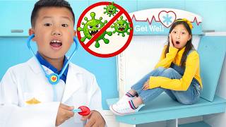 Eva Emma & Kaden Playground Germs! Let’s Clean Together