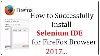 selenium ide firefox Successful Installation plugin tutorial