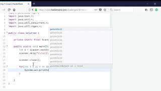 Day 5: Loops | HackerRank | JAVA