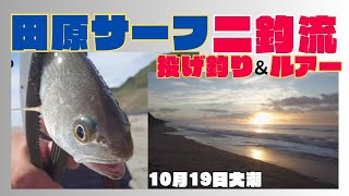 ルアーとエサ釣りの二刀流🎣フラット系＆良型シロギス求めて…でも実際は最近多いあの魚がよく釣れました【田原サーフ】