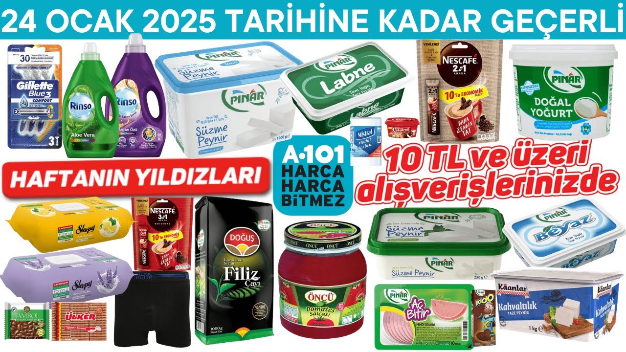 A101 Haftanin Yildizlari 24 Ocak 2025 E Kadar Temi̇zli̇k Gida