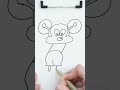 How to draw Mickey Mouse Shrek #shorts  #drawing