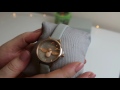 olivia burton grey u0026 rose gold bee watch unboxing