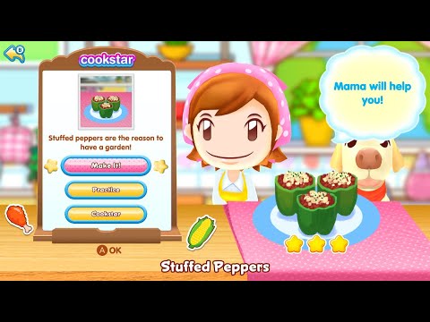 Cooking Mama Cookstar: Stuffed Peppers Gameplay Recipe - YouTube