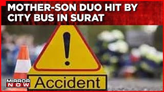 Mother-Son Duo Hit By City Bus In Gujarat's Surat | Incident Caught On Camera | English News