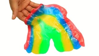 Learn Colors with Rainbow Slime! DIY How To Make Rainbow Color Slime!