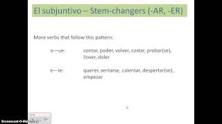 Subjunctive - Stem-changers