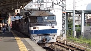 JR貨物 EF210-170号機 貨物列車 JR西日本 223系2000番台 W18編成 普通 米原行き  膳所駅  20230728