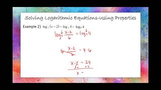 28. Logarithmic Property of Equality